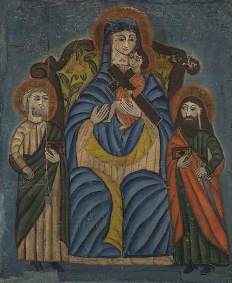 Աստվածամայրը Մանկան, Պողոս և Պետրոս առաքյալների հետ