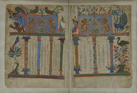 Ընդօրինակություն 1323թ-ի Գլաձորի Թորոս Տարոնացու ձեռագիր-ավետարանի «Երկու խորան» մանրանկարի