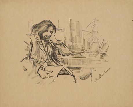 Էտյուդ. Նստած մարդ (Ռուս նկարիչների 15 վիմագրություններ «Мир искусства» ամսագրի համար)