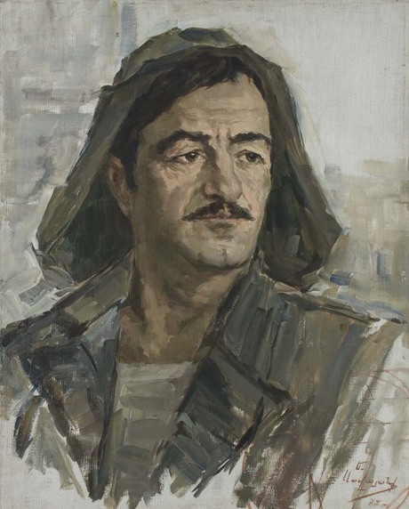 Հորատող Ա. Երիցյանի դիմանկարը. Արփա-Սևան շինարարություն