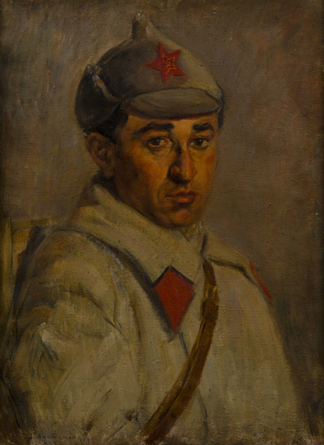 Կարմիր հրամանատար-հարվածային Արամ Նալբանդյանի դիմանկարը