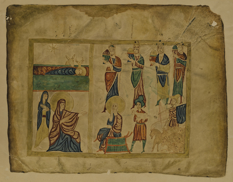 Ընդօրինակություն 1038 թ. ավետարանի «Ծնունդ և մոգերի երկրպագումը» մանրանկարի