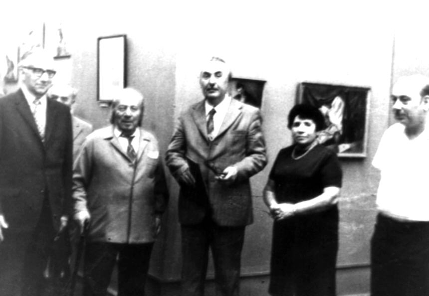 Մի պահ Թբիլիսիում բացված Երվանդ Քոչարի անհատական ցուցահանդեսից, Թբիլիսի, 1974
