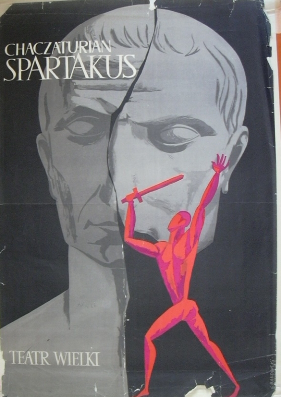 Ազդագիր՝  Ա. Խաչատրյանի «Սպարտակ» բալետի, Լոձի Մեծ թատրոն. 1975թ. սեպտեմբերի 21