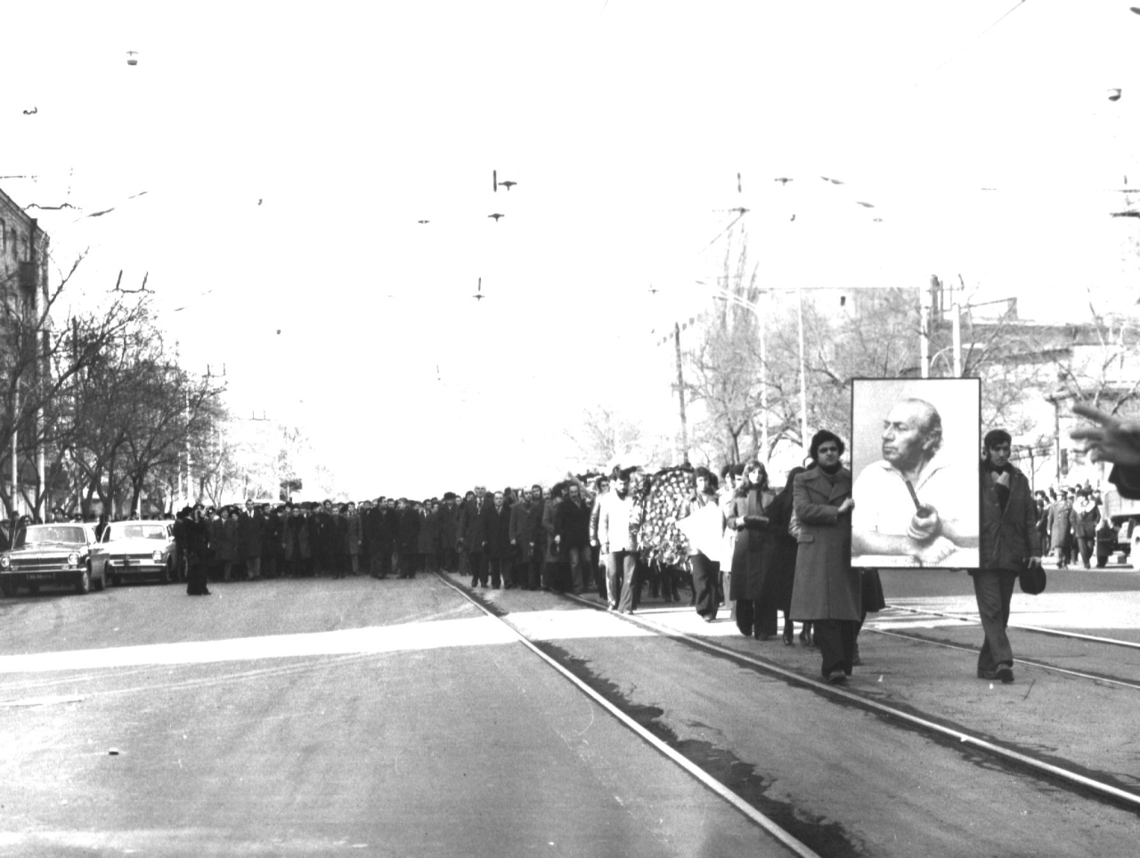 Մի պահ Ե. Քոչարի հուղարկավորությունից, Երևան, 1979