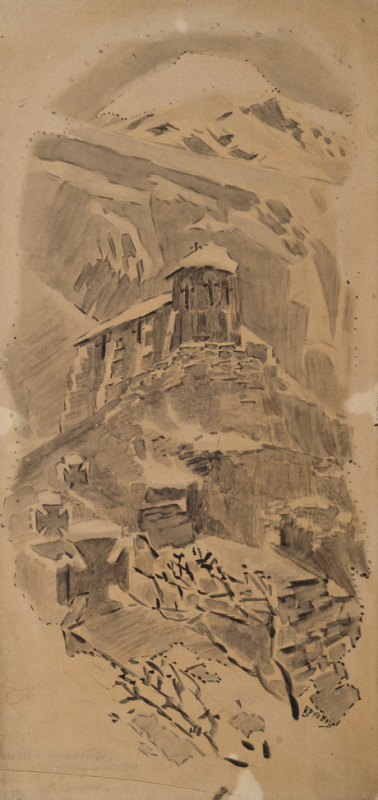 «Վանք Կազբեկի վրա». Լերմոնտովի «Դեմոնի» իլյուստրացիա
