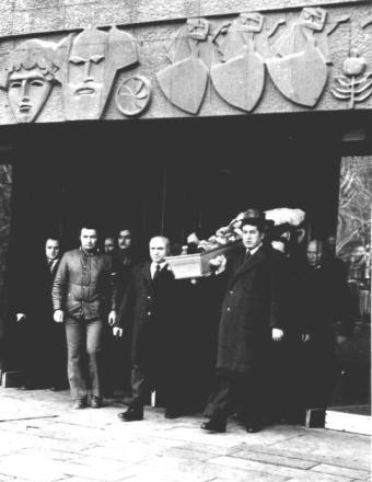 Մի պահ Ե. Քոչարի հուղարկավորությունից, Երևան, 1979