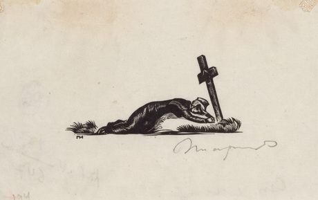 Կայարանի վերակացուն (Մաշան հոր գերեզմանի վրա). Պուշկինի "Բելկինի պատմվածքների" նկարազարդում 