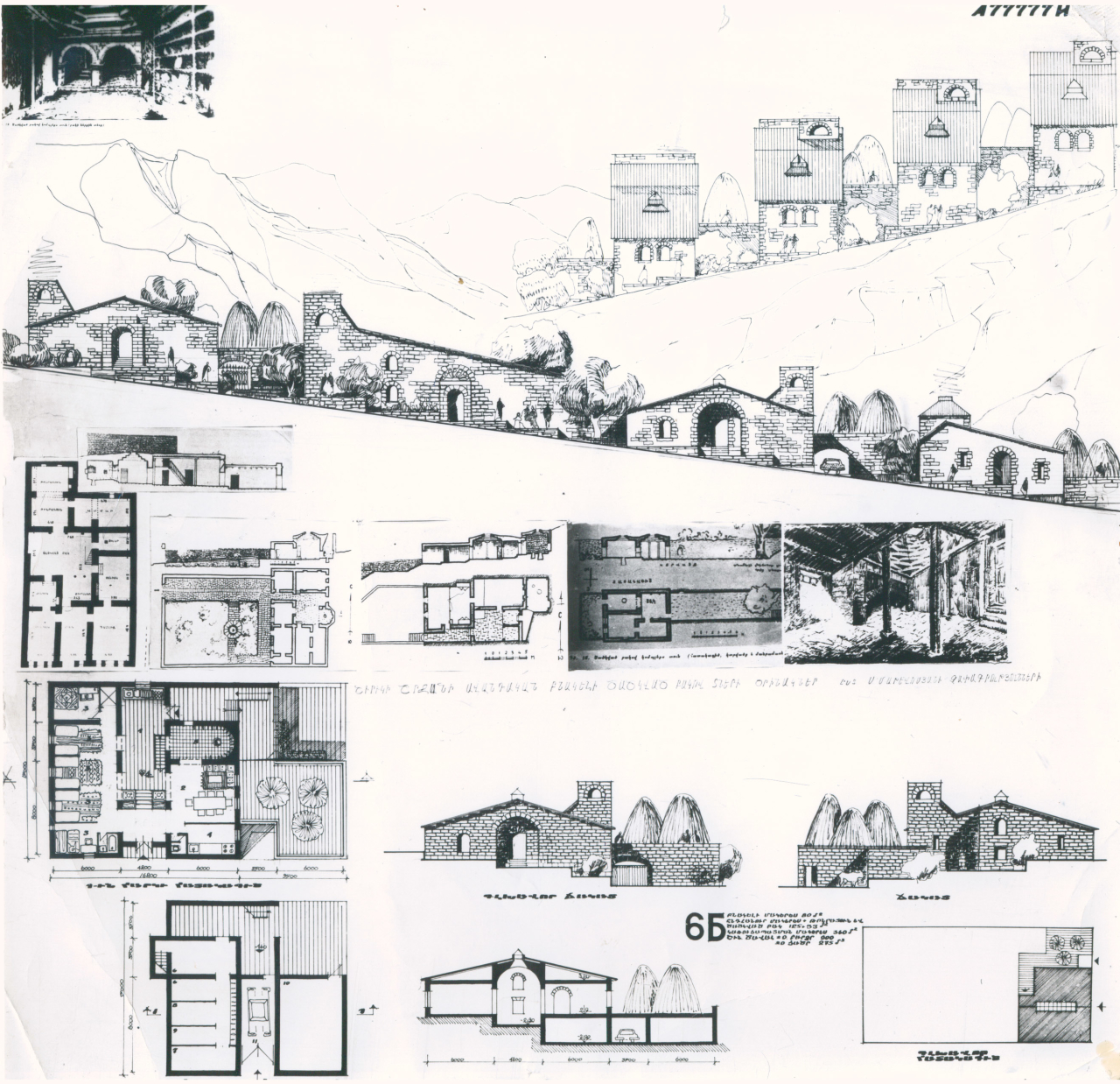 Շիրակի շրջանի ավանդական բնակելի ծածկած բակով տների օրինակներ 
