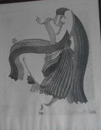 Էսքիզ ՝ Ա.Խաչատրյանի «Սպարտակ» բալետի  երևանյան բեմադրության կոստյումների ձևավորման 